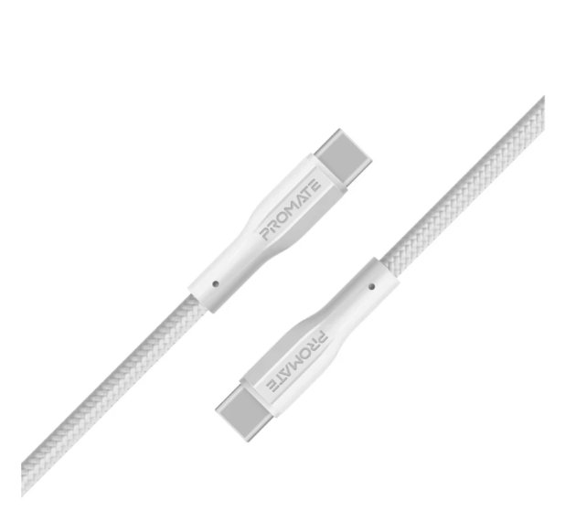 Promate USB-C to USB-C Cable Premium 60W Power Delivery Fast Charging Type-C Cable with 480Mbps Data Sync 1m Anti-Tangle Silicone Cord  XCord-CC