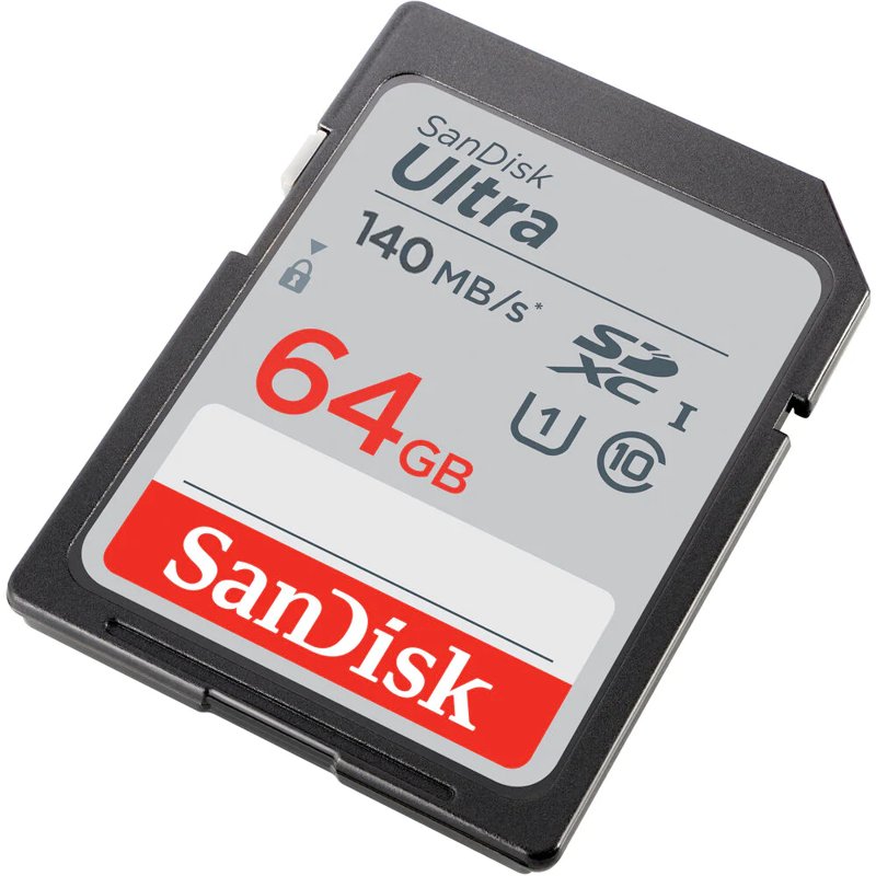 SanDisk Ultra 64GB SDXC Class 10 UHS-I Card Speed Up to 140MB/s