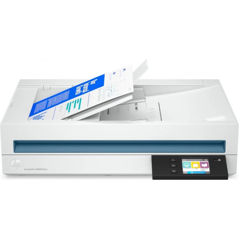HP ScanJet Pro N4600 fnw1 (20G07A) Up to 600 dpi (color and mono, ADF) Up to 1200 dpi (color and mono, flatbed) Network Scanner