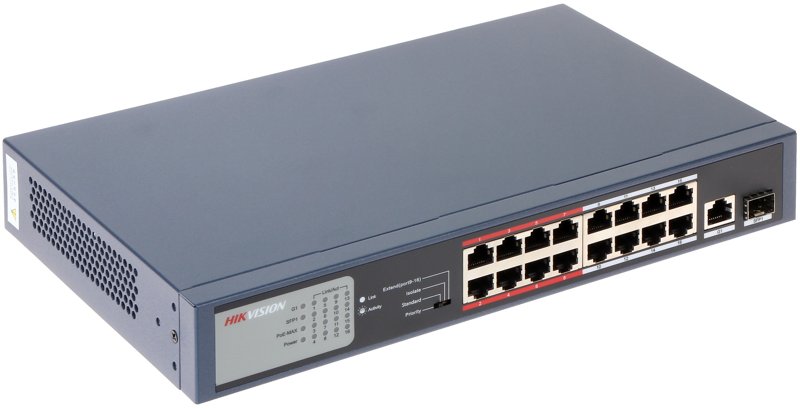 Hikvision DS-3E0116R-O 16 Port Fast Ethernet Smart POE SOHO Plastic Switch