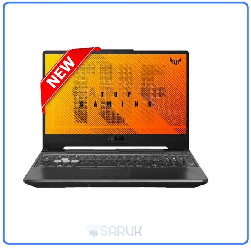 Asus TUF Gaming F15 FX506LH-HN042W 10th Gen Intel Core i5-10300H @2.5GHz 16GB RAM 512GB M.2 NVMe PCIe SSD 15.6" FHD IPS Display Bluetooth Webcam WiFi Intel UHD Graphics 4GB GDDR6 NVIDIA GeForce GTX 1650 RGB Backlit Keyboard Bonfire Black Windows 11 Home 1 Year Manufacturers Warranty