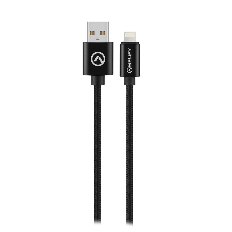 Amplify Linked Series USB to Lightning Braided Cable AMP-20009-BKSA
