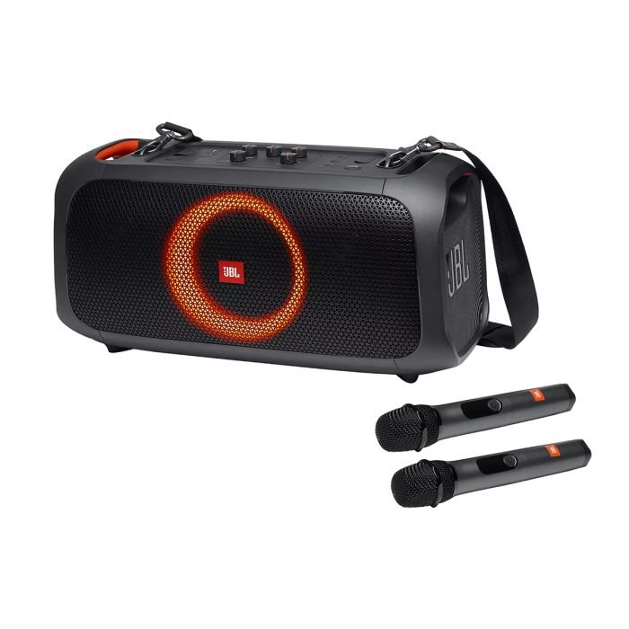 JBL PartyBox On The Go 2 Portable Party Speaker With 2 Wireless Microphones
