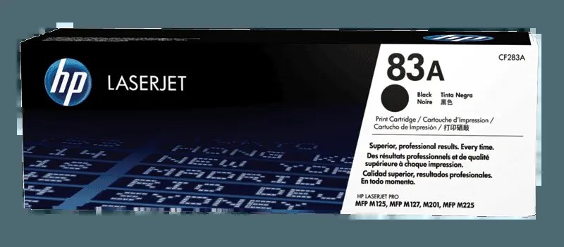 HP 83A Black Original LaserJet Toner Cartridge CF283A for HP LaserJet Pro MFP M225dw M225dn M201dw M127fw M127fn