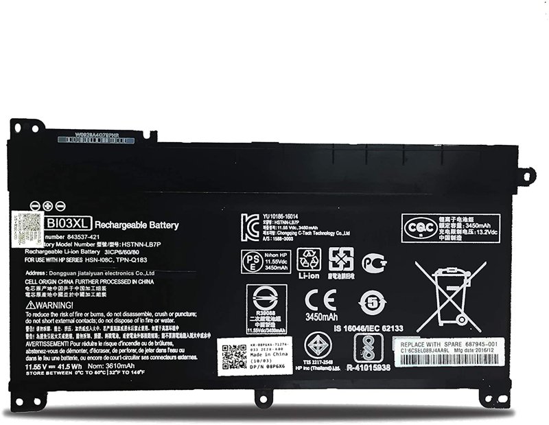 HP BI03XL Battery Replacement Original BI03XL ON03XL for HP Stream: 14-CB000, 14-AX000, HP Pavilion: X360, 13-U, M3-U, 13-u000, M3-U001DX, M3-U103DX 13-U100TU, 13-U118TU