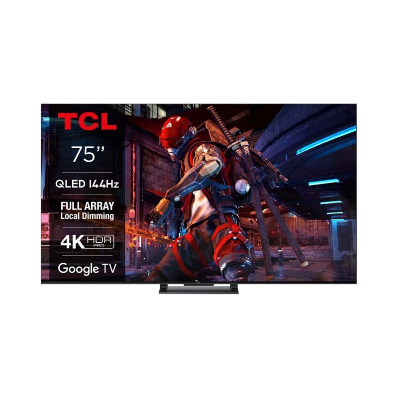 TCL 75 Inch QLED 4K Ultra HD Smart Google Gaming TV 75C745