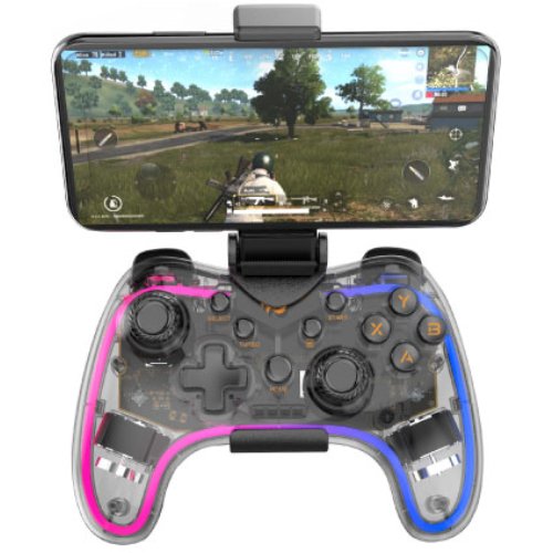 Havit Gamenote G180BT NeoGrip Transparent RGB Wireless Bluetooth Gamepad with Vibration Feedback