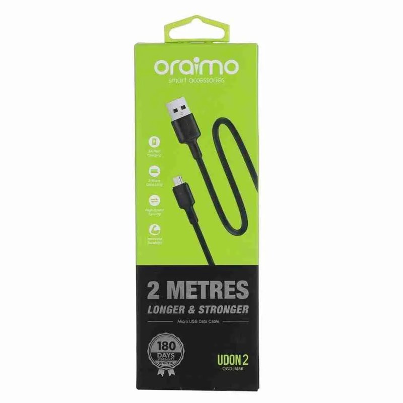 Oraimo OCD-M56 Data cable 2 meter Fast Charging 5V2A Micro USB