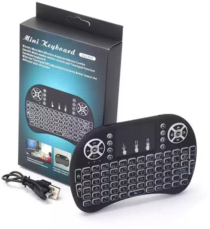 Wireless Backlit Mini Keyboard & Touchpad for Smart TVs and PC Android Tv Keyboard