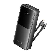 Vention 20000mAh 22.5W Power Bank (USB-C + USB-C/USB-C/USB-A) with Integrated USB-C to USB-C Cable LED Display Type (FKBB0-C)