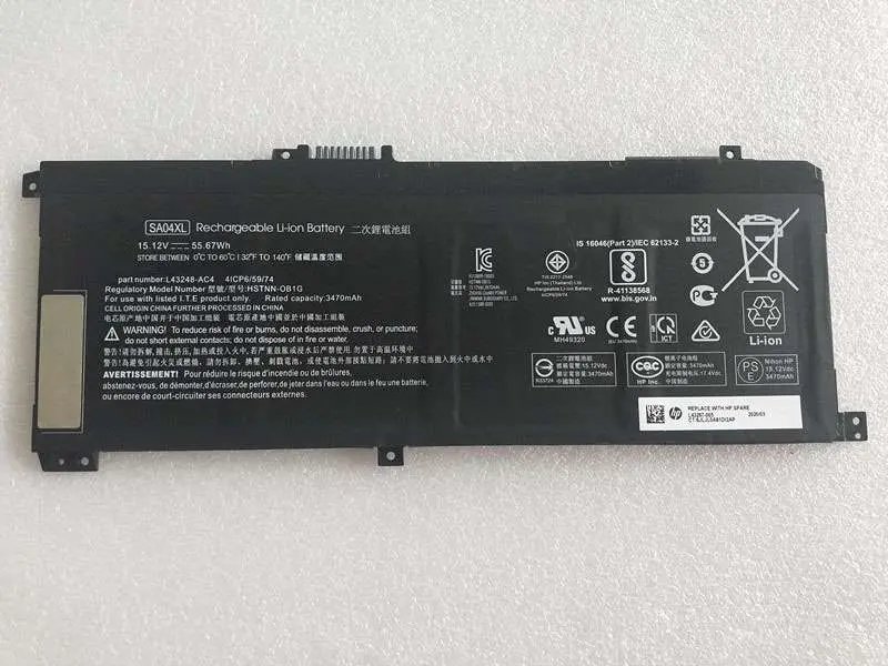 HP SA04XL Battery Replacement For HP Envy X360 15-DR 15-DR0010TX 15T-DR000 15T-DR100 15Z-DS000 15Z-DS100, ENVY 17T-CG000 17T-CG100 Series Notebook