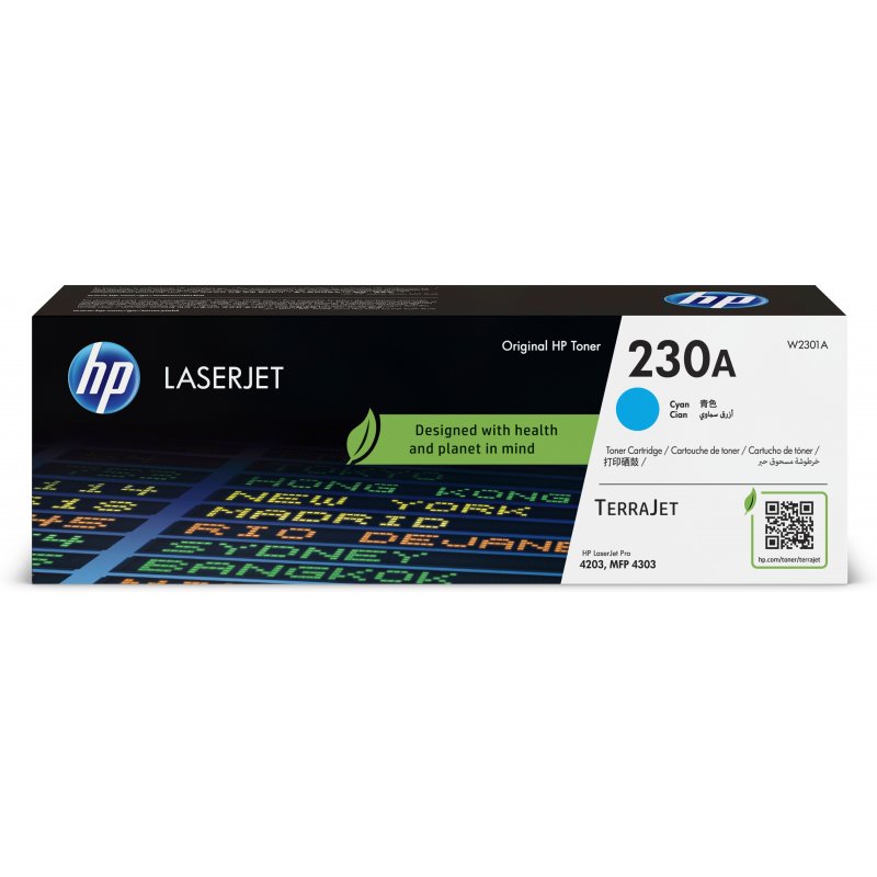 HP 230A Cyan Original LaserJet Toner Cartridge (W2301A)