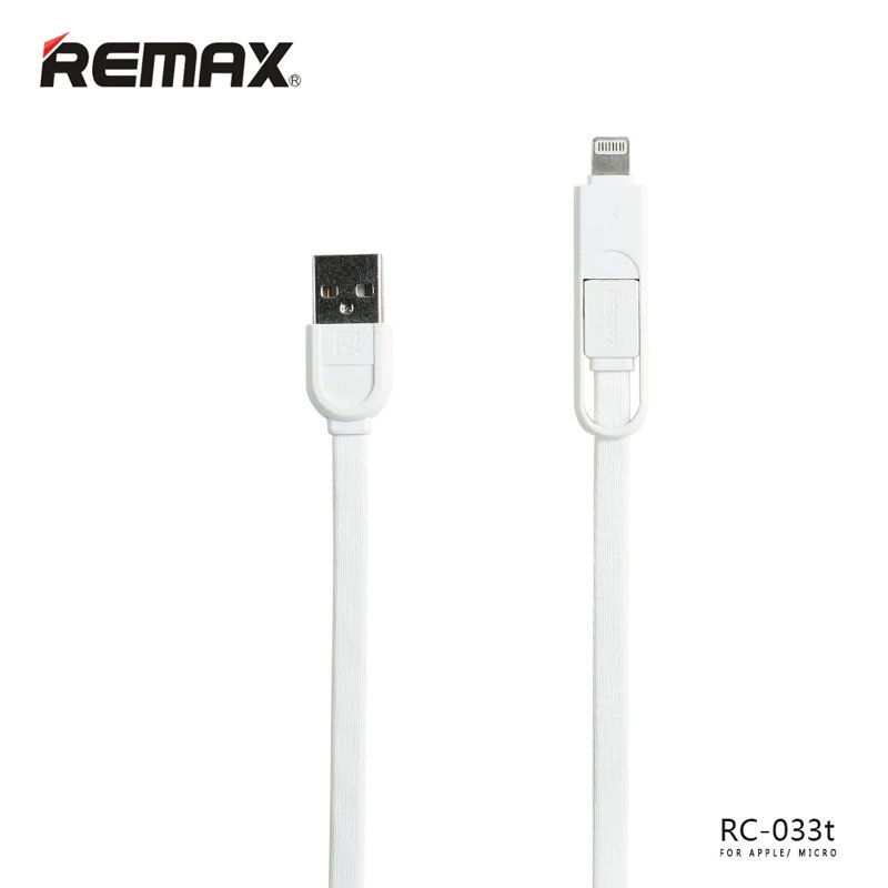 Remax Elegant RC-033T 2-in-1 Data Cable (White)