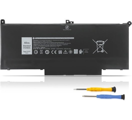 7.6V 60WH F3YGT Genuine Dell Battery Compatible with Dell Latitude 12 7000 7280 7290 13 7380 7390