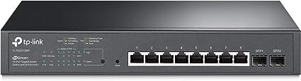 TP-Link JetStream 10-Port Gigabit Smart Switch with 8 PoE+ Ports & 2 Gigabit SFP Slots TL-SG2210MP