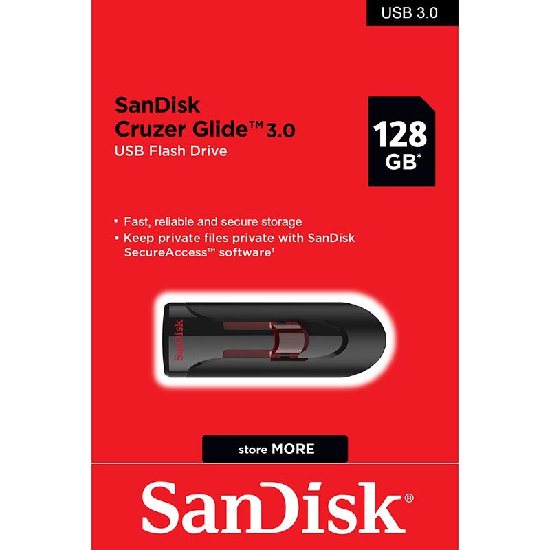 SanDisk Cruzer Glide 128GB USB 3.0 Flash Drive