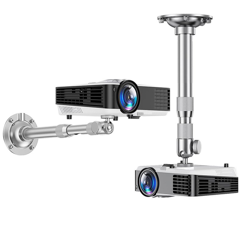 Universal 2-in-1 Wall Ceiling Projector Mount Bracket Hanger 360° Adjustable Hanger Extendable 60 to 120 cm