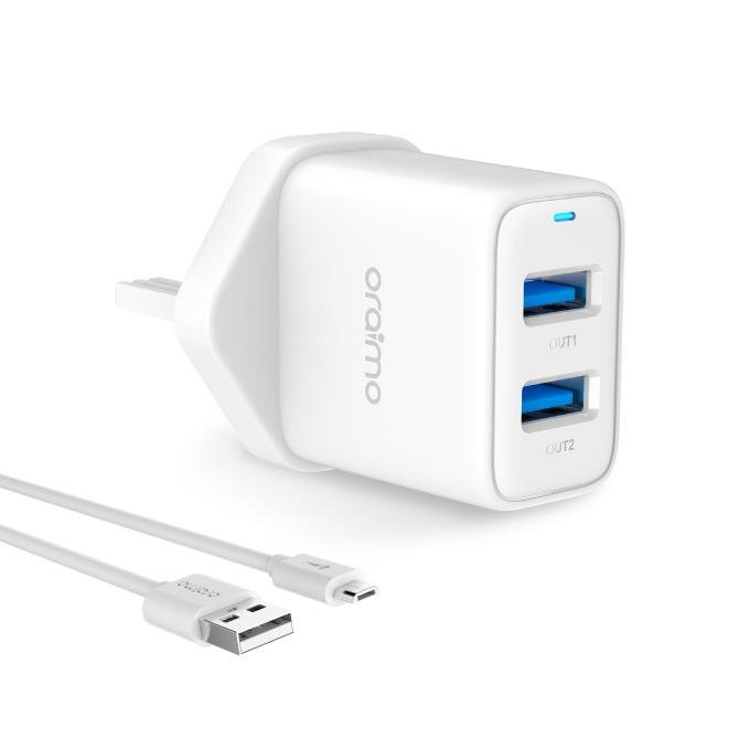 Oraimo Dual USB Charger Fast 2 Port OCW-U63D