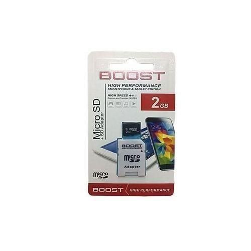 Boost High Performance 2GB Micro SD Plus SD Adapter
