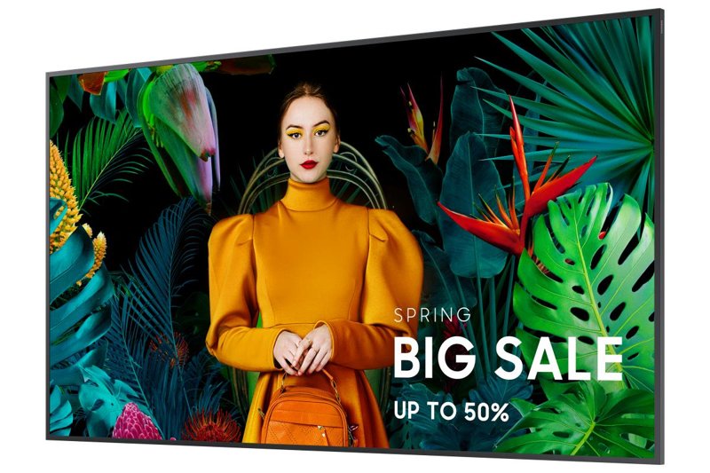 Samsung 65" Crystal UHD Signage QMC Even Bezel Tizen OS Ultra-Slim Interactive Flat Panel Signage Display Commercial Display LH65QMCEBGCXUE