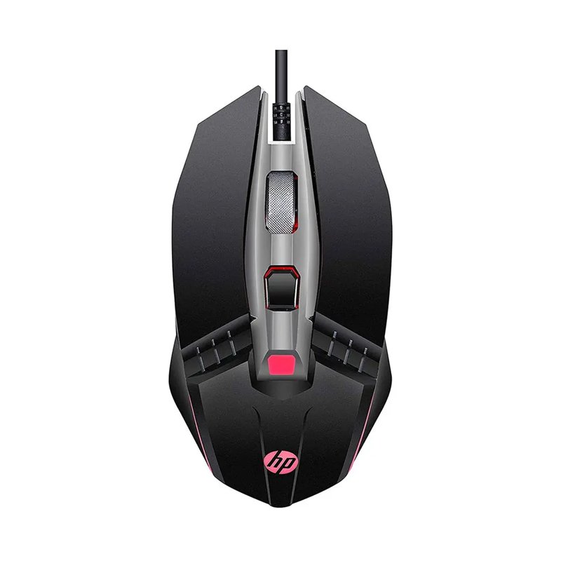 HP M270 Backlit USB Wired Gaming Mouse with 6 Buttons4-Speed Customizable 2400 DPI Ergonomic Design Breathing LED Lighting Metal Scroll Wheel Lightweight