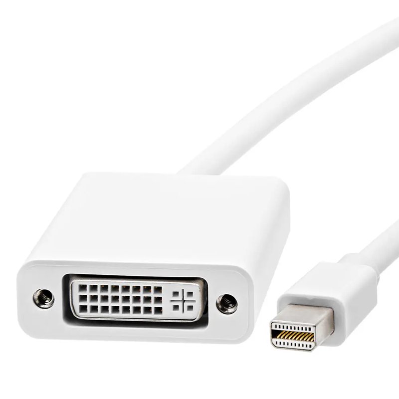 Mini Displayport Male to DVI Female Adapter Cable White