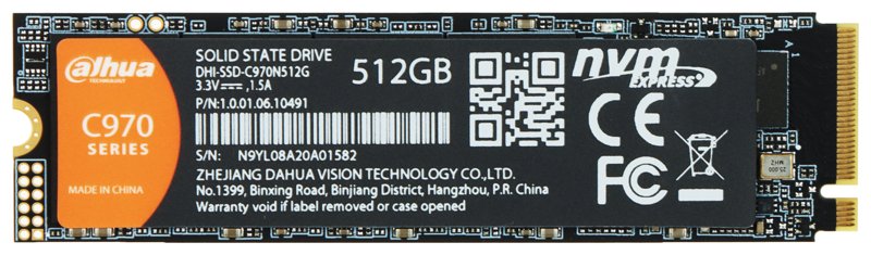 Dahua 512GB NVMe M.2 PCIe Gen 3x4 2280 SSD DHI-SSD-C970N512G PLUS - Read Speed 7000MB/s Write Speed 6290 MB/s