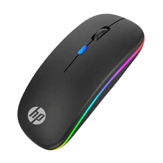HP W10 RGB Mouse Dual Mode Rechargeable Bluetooth Wireless Silent Click Mouse