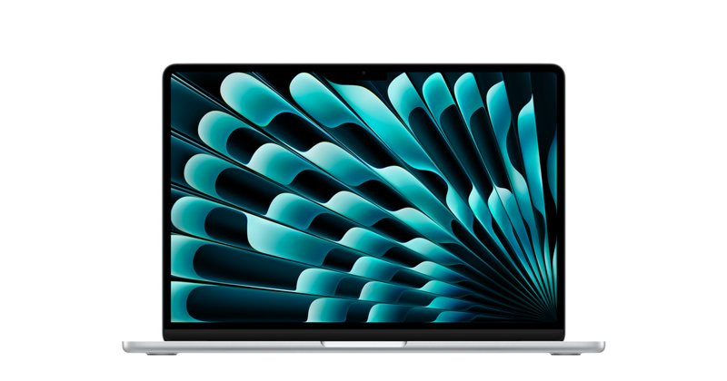 Apple MacBook Air M3 13.6" Liquid Retina Display 8GB RAM 256GB SSD True Tone Technology 1080p FaceTime HD Webcam Touch ID Backlit Magic Keyboard Thunderbolt 1 Year Warranty