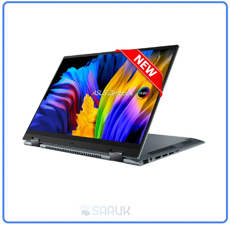 Asus ZenBook Flip 14 11th Gen Intel Core i7-1165G7 16GB RAM 512GB SSD 14" WQXGA+ OLED TouchScreen Display Fingerprint Reader WiFi Bluetooth NumberPad UP5401E Stylus Pen Intel Iris Xe Graphics Illuminated Keyboard Windows 11 Home 1 Year Warranty