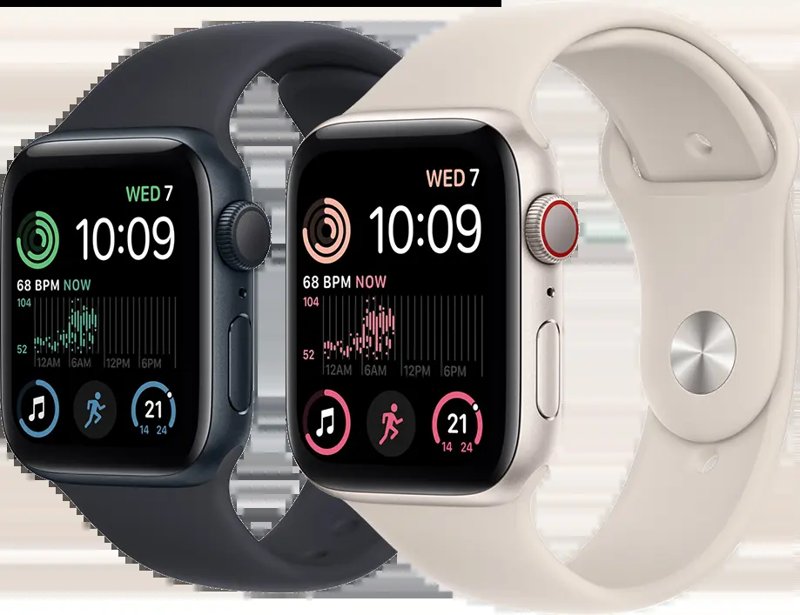 Apple Watch SE 2nd gen 44mm 1.78" Retina LTPO OLED watchOS 9.0 32GB 1GB RAM Water Resistant Apple Watch SE 2022