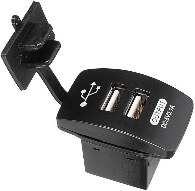 Generic 2-Port USB Car Charger Black