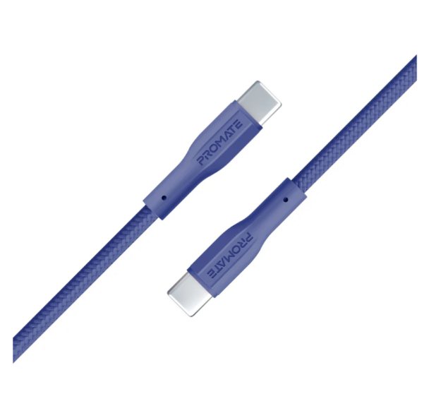 Promate USB-C to USB-C Cable Premium 60W Power Delivery Fast Charging Type-C Cable with 480Mbps Data Sync 1m Anti-Tangle Silicone Cord  XCord-CC