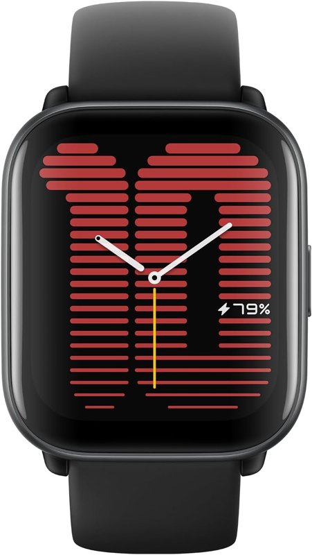 Amazfit Active Smart Watch with AI Fitness Exercise Coach GPS Bluetooth Calling & Music 14 Day Battery 1.75" AMOLED Display & Alexa Built-in Fitness Watch for Android & iPhone