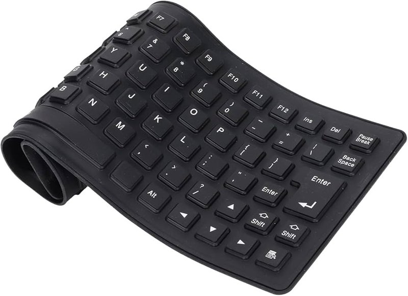 Flexible Rubber Keyboard-Black