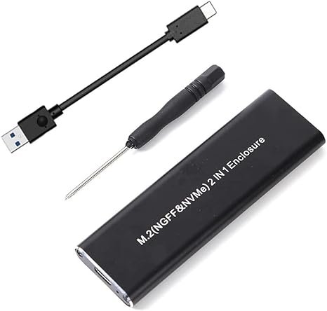 M.2 NVMe & NGFF 2-in-1 SSD to Type-C/USB Enclosure