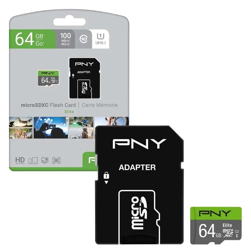 PNY 64GB Elite Micro SDXC Flash Card
