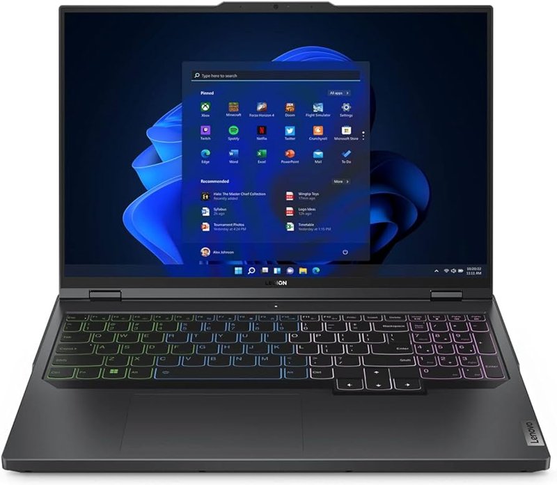Lenovo Legion Pro 5 16IRX8 Gaming Laptop 15.6" WQXGA IPS 165Hz 16-Core Intel i7-13700HX 32GB DDR5 1TB SSD NVIDIA GeForce RTX 4070 8GB Wi-Fi 6E RGB Backlit Keyboard Windows 11 Pro