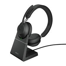 Jabra Evolve2 65 LINK380C MS Stereo Wireless On-Ear Headset with Stand