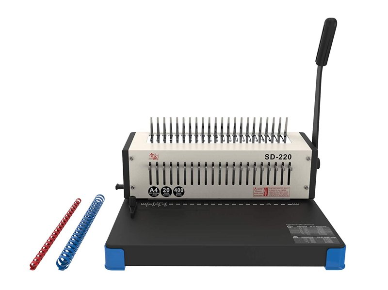 Rayson SD-220 Office Binding Machine Stapler Manual Combs/Clamps Binder Molds Book Binding A4 Paper 21 Holes