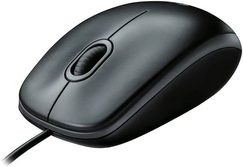 Dell B100 Office Mouse 3-Button Optical Wheel USB Wired Mouse