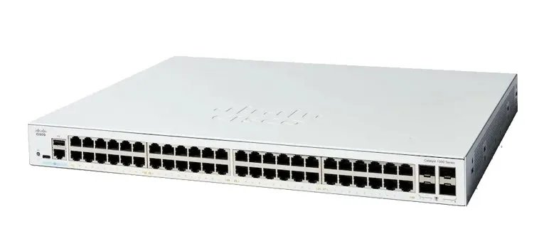 Cisco Catalyst C1300-48P-4G 48-Port Gigabit PoE+ Compliant 370W Managed Network Switch