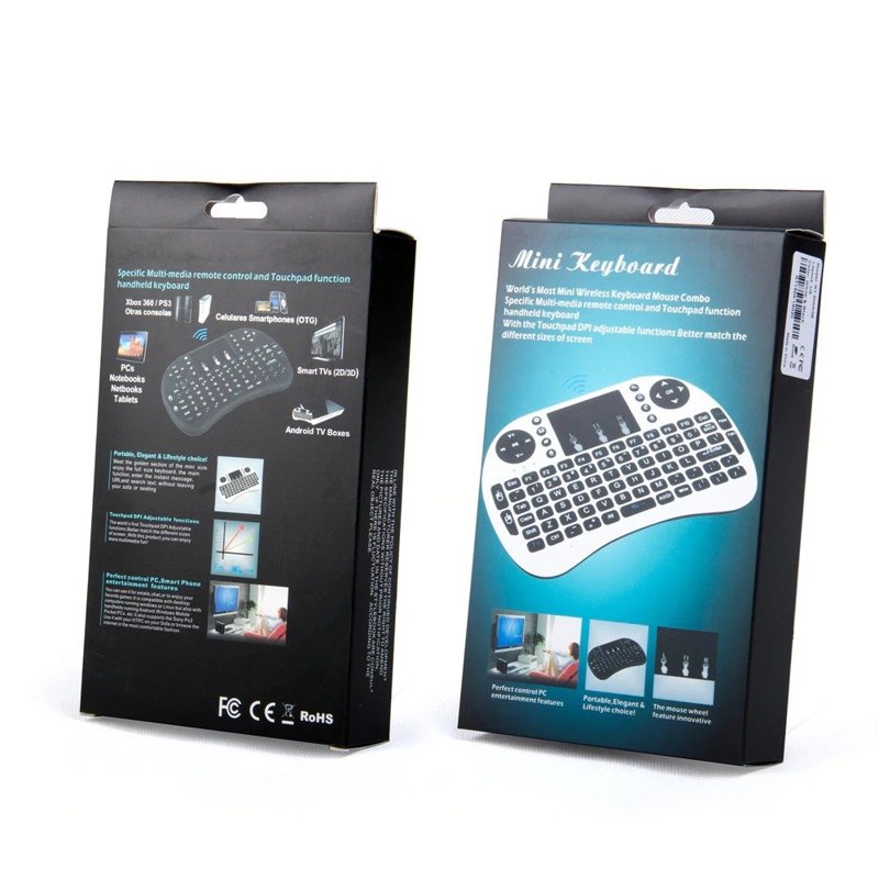 Wireless Backlit Mini Keyboard & Touchpad for Smart TVs and PC Android Tv Keyboard