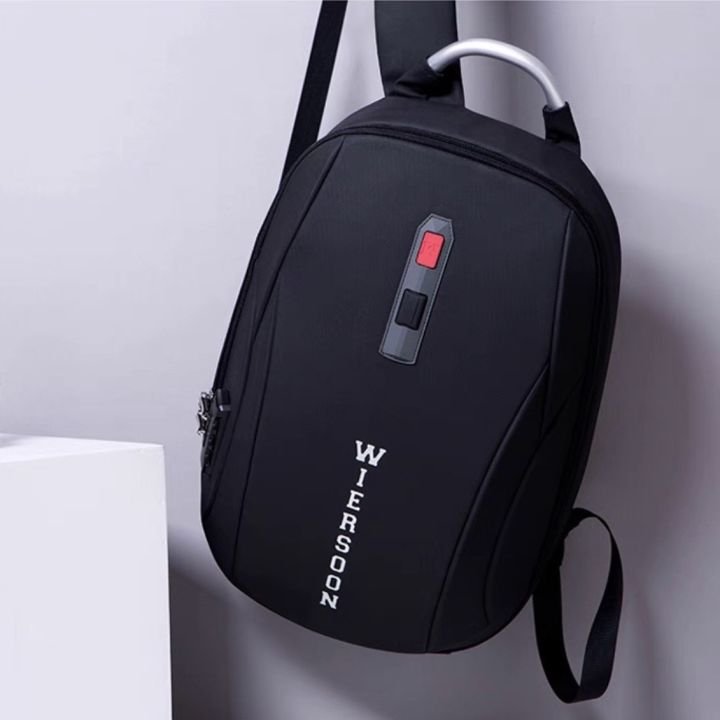 Wiersoon Solid USB Charging Laptop and Travel Backpack Black