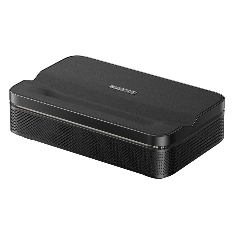 Havit PJ600 Plus Smart Projector 600 ANSI Lumens Full HD Wireless Multimedia Projector with Smart Streaming Google Smart TV OS 15000mAh Battery