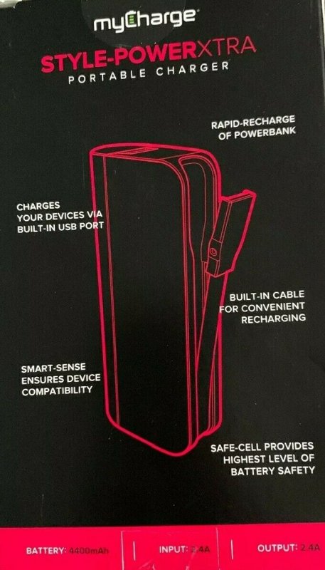 myCharge Style Power Xtra Portable USB Charger