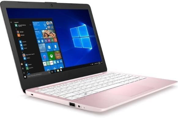 HP Stream 11-ak0028na Intel Celeron N4020 1.1GHz Up to 2.8GHz 4GB DDR4-2400 MHz RAM 64GB eMMC Plus SanDisk 128GB SD Card 11.6" HD Display Intel UHD Graphics 600 Dual Speakers- Pink