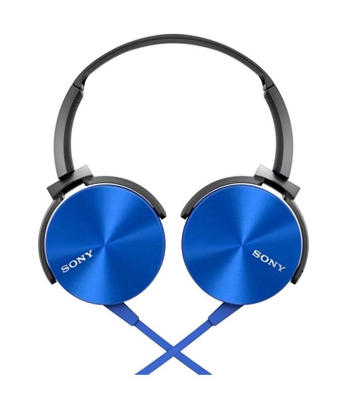 Sony MDR-X450AP Extra Bass Overhead Headphones-Blue