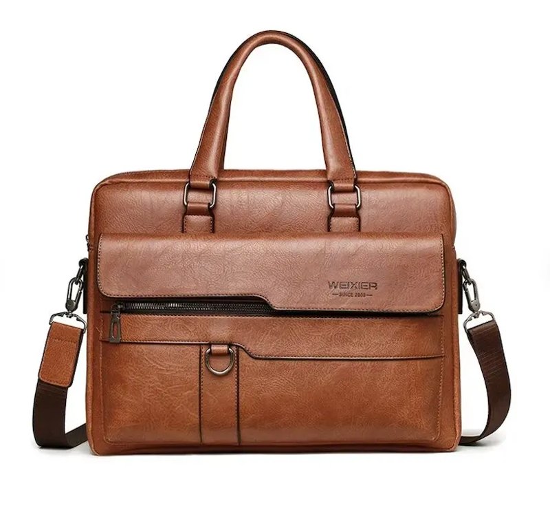Weixier Men's Casual Shoulder Bag Briefcase 14" Laptop Briefcase Office Bag