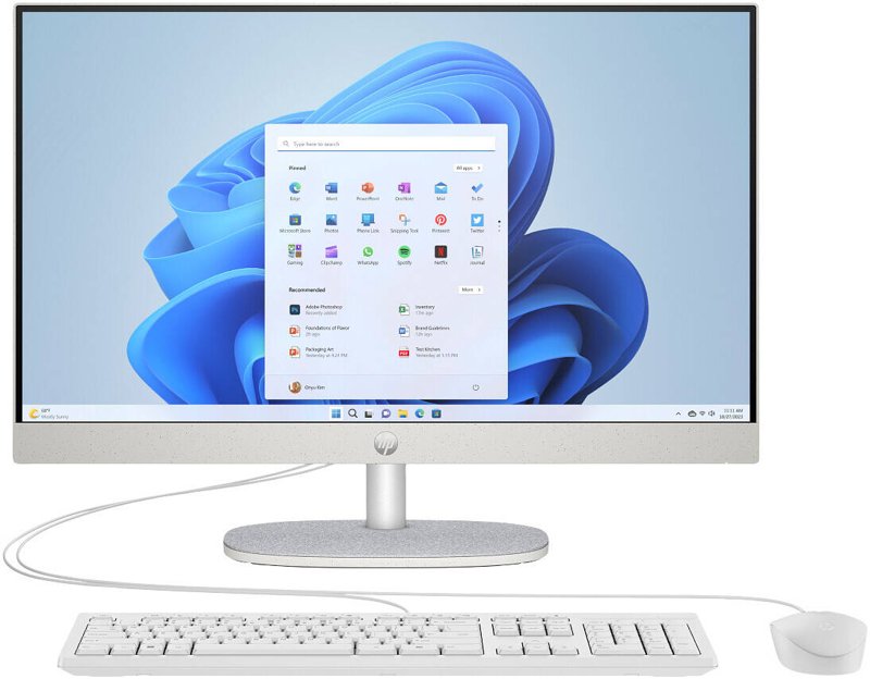 HP All-in-One 24-cr0032l 13th Gen Intel Core i5-1335U 8GB RAM 512GB SSD 23.8" FHD IPS Non-Touch Display Intel Iris Xᵉ Graphics FreeDOS HP 125 USB White Wired Mouse and Keyboard 1 Year Warranty
